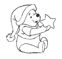 A coloring page of winnie the pooh